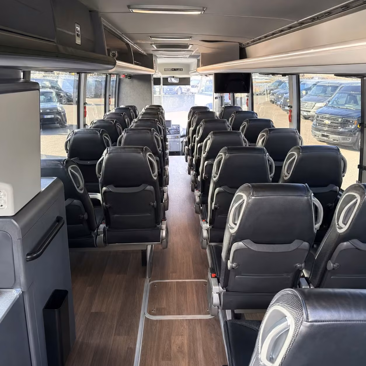 56 passenger charter bus interior